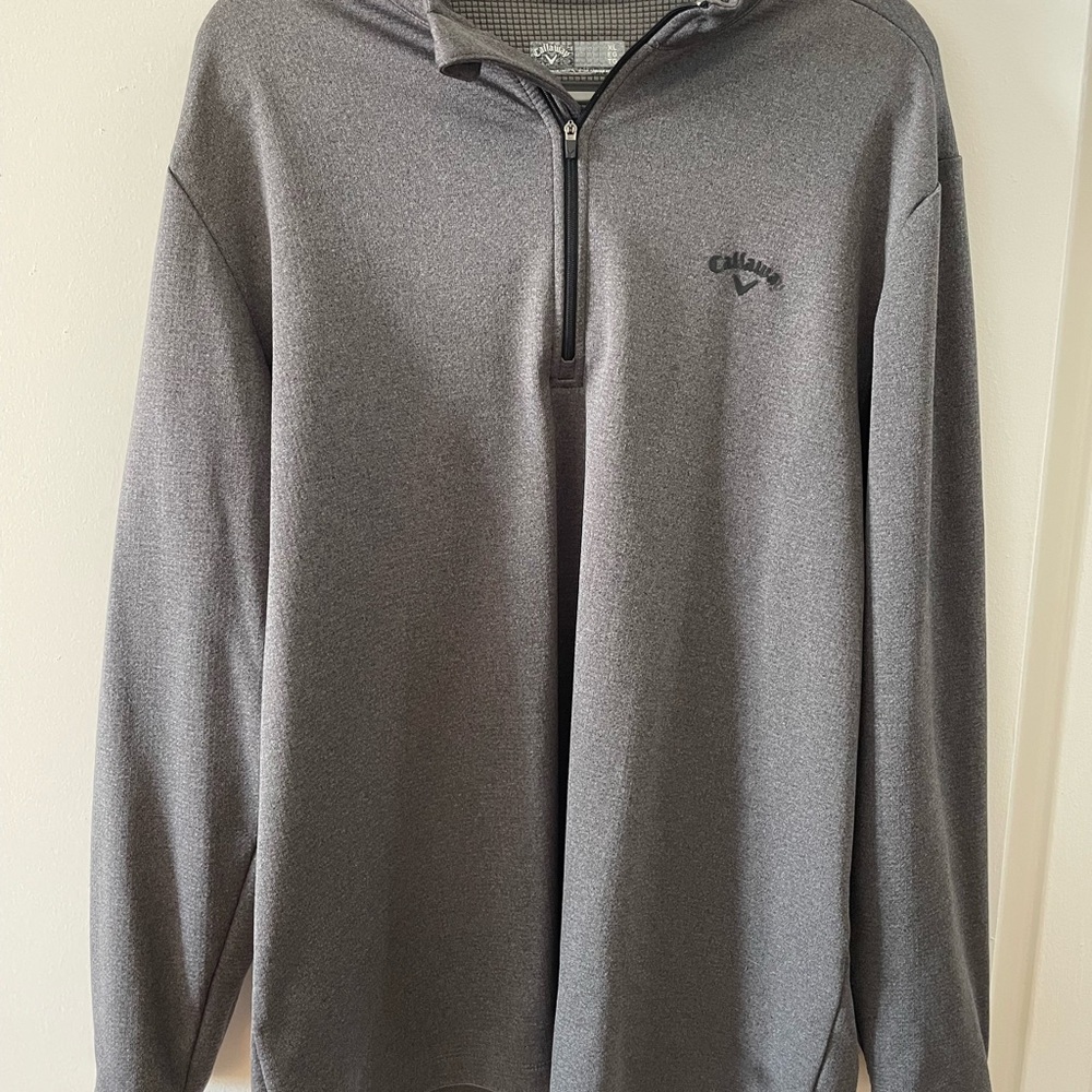 Callaway Men's Charcoal Zip-Up Sweater